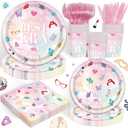 120PCS Birthday Era Party Supplies for Girl Fans In My Birthday Era Party Decorations Friendship Music Party Tableware Plates Napkin Cups Knives and Forks for 20 Guests