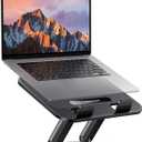 OMOTON Laptop Stand for Desk with 360 Rotating Base, Ergonomic Laptop Riser for Collaborative Work, Easy Storage, Fits MacBook/All Laptops up to 14 inches, Black