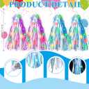 Wavwavw 4 Pcs LED Light up Bike Streamers Bike Tassels Kids Bicycle Handlebar Scooter Streamers Accessories Lighted Bicycle Tassel Ribbon for Girls Boys