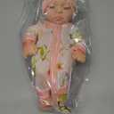 XFEYUE 10 Inch Newborn Reborn Baby Doll and Clothes Set Washable Realistic Soft Silicone Sleeping Baby Doll with Beautiful Flower Pattern Jumpsuit and Hat-Best Gift for Kids Girls