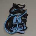 IVY&LANE No Pull Dog Harness for Small Dogs, Dog Vest Harness with Leash, Safety Belt and Storage Strap, Fully Adjustable Harness, 360° Reflective Strip, Soft Handle (Blue, S)