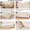 Turquoize 2 Piece Chair Covers for Living Room Armchair Cover Armchair Slipcovers with Arms Feature Thick Jacquard Fabric (Chair,Biscotti Beige)