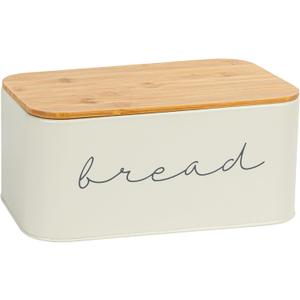 Bloomingville Metal Bread Bin with Bamboo Lid (Gray)