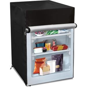 Bitubi Upright Freezers Cover,Outdoor Refrigerator Cover,– Waterproof, Dustproof, Sun-Proof, 22" W x 23" D x 34" H. Suitable for most 3.0 Cubic Compact Mini Freezer on market (Black)