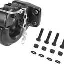 10-Ton Pintle Hook Trailer Hitches Receiver Hook for 2-1/2 Inch Lunette Ring with Mounting Kit, 20000 lbs