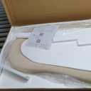 Honyee 55" x 24" Wall Mirror, Flannel Wrapped Wooden Frame Wavy Mirror, Irregular Mirror Hanging for Cloakroom/Bedroom/Living Room, Milk Tea