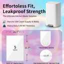 300 Count 5 Gallon Trash Bags - 18 Liter Colored Small Garbage Bags Unscented Wastebasket Liners 0.94 Mil Thick & Leakproof for Home Office Bedroom Bathroom