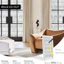 ADD.HERES Window Privacy Film, Stained Glass Decorative Static Cling, Removable Sun Blocking Vinyl Covering,Window Film for Home Kitchen Living Room, Dusseldorf, 29.5" x 78.7"
