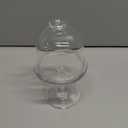 Mini Glass Cake Stand with Dome Lid  Small Pedestal Dessert Stand with Cover, Clear Glass Cupcake & Cookie Display