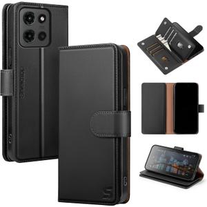 Shieldtop Compatible with Motorola Moto G 5G 2026/2025 Wallet Case with Card Holder,Women Men RFID Blocking PU Leather Case Flip Shockproof TPU Protective Cover Credit Card Slots,Black