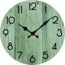 Wall Clock, Modern Wall Clocks Battery Operated, Silent Non Ticking Clock Decorative for Living Room, Office, Home, School (Light Green)