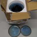 Oairse Ceramic Pots for Indoor Plants, 4.9 +5.7 inch Pots for Plants Set of 2 Marble Blue Plant Pots with Drainage Holes and Saucers Texture Ceramic Planters Indoor Outdoor Flower Pots for Succulent