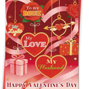 Husband Valentines Day Cards, Happy Mens Valentines Day Gifts for Him from Wife, Pack of 5