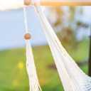 JoyView Hammock Chair with Spreader Bar Caribbean Hammock Swing Chair 300 LBS Weight Capacity XL Rope Hanging Chair for Outdoor Indoor Garden Yard - Orange