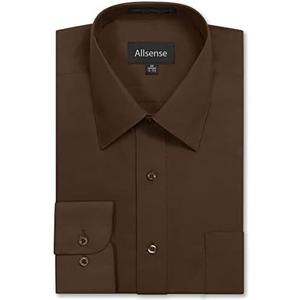Allsense Men’s Regular-Fit Long-Sleeve Dress Shirt 3XL
