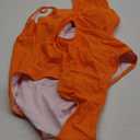 Hilinker Women's Cutout Swimsuit High Waisted Monikini One Piece Bathing Suit XL, Orange