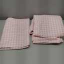 Nayoroom Gingham Duvet Cover Queen Size Pink White Plaid Checkered Comforter Cover Grid Farmhouse Bedding Set 3 Pcs Soft Breathable Washed Microfiber Gifts for Women Men