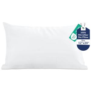 ROYALE LINENS 12 X 24 Pillow Insert - Down Alternative Throw Pillows Insert - Rectangle Pillow Pack of 1 White - Bed & Couch Pillows - Inner Cushion for Bed, Cushion for Living Room - Shams Stuffer