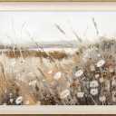 ASTRDECOR Framed Vintage Wall Art Home Decor, Farmhouse Decor Wall Art Autumn Country Wildflower Field Nature Canvas Art Wall Decor Living Room, Vintage Oil Painting Botanical Wall Print-16''x24''