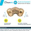 SharkBite 1 Inch 45 Degree Elbow, Push to Connect Brass Plumbing Fitting, PEX Pipe, Copper, CPVC, PE-RT, HDPE, U660LFA