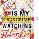 True Crime Gifts for Women Men, True Crime Blanket, Serial Killer Gifts, Crime Show Lover Gift, Gifts Idea for True Crime Fans, Halloween Crime Gift, Crime Scene/Detective Gift Blanket 60"x50"