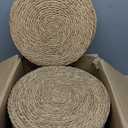 Colingmill 40 Pcs Round Rattan Placemats Bulk, 13 Inch Woven Placemats Natural Straw Hand Woven Farmhouse Boho Round Table Mats for Wedding Bridal Shower Home Dining Dinner Party Decoration