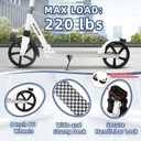 Nattork Kick Scooter for Kids 6+ Years Teens Adults - 220LB Weight Capacity, Front Shock Absorber and Adjustable Handlebar - Smooth Ride with 8" Sturdy Wheels, Ideal for Outdoor Sports
