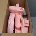 Booster Seat for Kitchen Chair, 3-in-1 Foldable Baby Booster Seat with Removable Dual Tray & 3-Point Harness, Portable Toddler Booster Chair for Dinning Table, Travel, Outdoor Camping, Pink