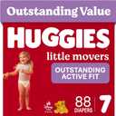 Huggies Little Movers Diapers Size 7, 88 Count (2 Packs of 44)