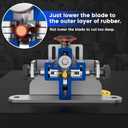 Nelyrho Manual Wire Stripper Machine, 15-1/0 AWG Portable Wire Stripping Machine, Craftsman Wire Stripping Tool for 1.45-8.25 mm Copper Scrap Wire Recycling, 4 Channel Cable Stripper