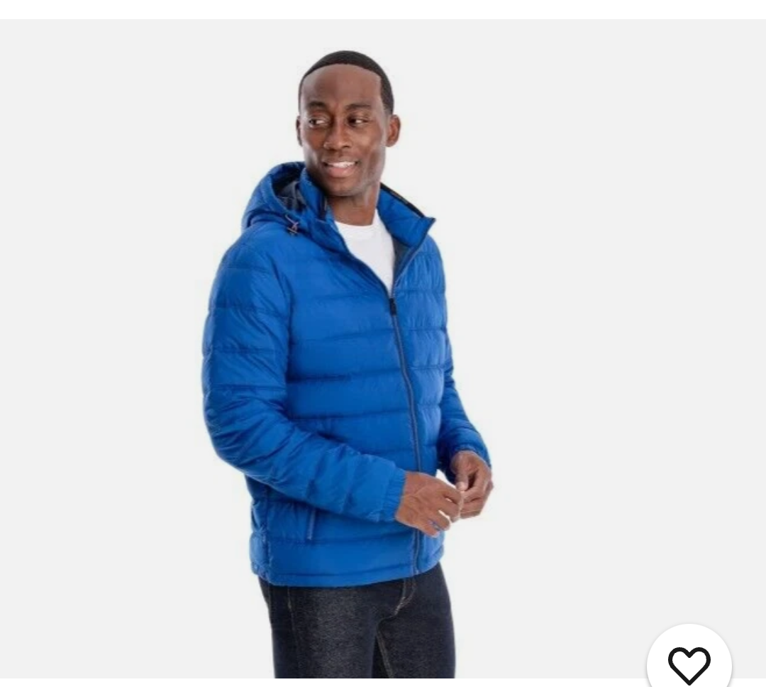London Fog men's Hooded Puffer Jacket - size XXL - Royal Blue