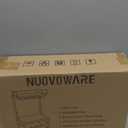 Nuovoware 3-Tier Liquor Cabinet with Wine Rack, Freestanding Liquor Stand with 8-Bottle for Mini Bar, Versatile Wine Rack Freestanding Floor with Tabletop and 8 Glass Holders, Black+Retro Brown