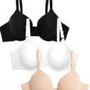 Fruit of the Loom Womens Smooth Cotton T-Shirt Bra - Ultra-Soft, Flexible, and Invisible Under Tees, Size 34C