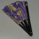 GloFX Rave Fan - Groovy Mushroom - Large Folding Fan - Music Festival Essential, EDM Rave Accessories, Folding Hand Fan, Clack Fan