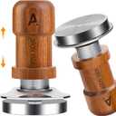 58.3MM Espresso Tamper,2 Spring-loaded Calibrated Tamper with Stainless Steel Ripple Base, Walnut Wooden-Handle Tamper Compatible with Gaggia series Espresso Machine Portafilter and 58mm E61 Group