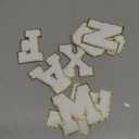 ASTARON 52 Pcs Self Adhesive Letter Patches Chenille Letters Stickers, A-Z Embroidered Applique Patches Alphabet Cloth Patch for Clothes, Bags, Hat, Phone Case, DIY Accessories (White)