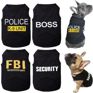 Dog Shirts 4 Pack Cat Apparel Costumes for CosplayBreathable Pet T-ShirtsSummer Clothes K9 Security Boss FBI Vest for Dogs Puppy Boy Girl (X-Small)