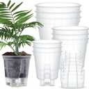 9 Pcs Self Watering Pots for Indoor Plants with Deep Reservoir and High Drainage Holes for Outdoor Plants and Flowers(Clear,4.72'', 5.91'', 7.09'')