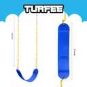 TURFEE Swing for Outdoor Swing Set - Pack of 1 Seat Replacement Kit with Heavy Duty Chains - Backyard Swingset Playground Accessories for Kids (Blue)