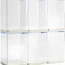 6 PCS Display Boxes Clear Acrylic Figures Display Case Stackable Blind Box for Collectibles-Figures, Fully Assembled Dustproof Storage Organizer Box for Lego Collectibles Action Figures Pop Mart