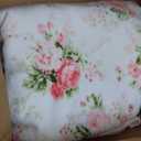 Laura Ashley - Plush Throw Blanket, 50x70, Soft and Warm with a Lightweight Feel, Reversible Floral and Dot Design, Ashfield Pink
