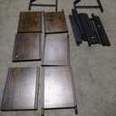 Kitsure Over The Toilet Storage Rack - Freestanding Over The Toilet Storage Cabinet with Paper Holder & Hooks, Bathroom Organizers and Storage, Brown + Black, 3 Tiers (61" H)