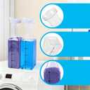 Laundry Detergent Dispenser Set with 3 Reusable Refillable Bottles, Pouring Spoon & Custom Labels – Aesthetic Laundry Organizer for a Calm, Stylish and Functional Everyday Routine