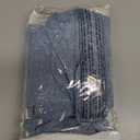 DriftAway Double Layer Linen Blackout Tie Up Curtains Thermal Insulated Fully Lined Balloon Roman Shade Bathroom Window Adjustable Rod Pocket for Small Window 25 Inch by 47 Inch Dusty Blue