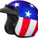 Daytona Helmets 3/4 Shell Open Face Motorcycle Helmet - DOT Approved, Lightweight & Comfortable, Vintage Design for Scooter, Cruiser & Street Bikes - Adjustable Fit, Enhanced Ventilation & Clear Visor L