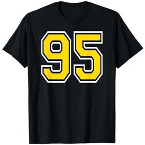 Number 95 in Yellow White Black T-Shirt S