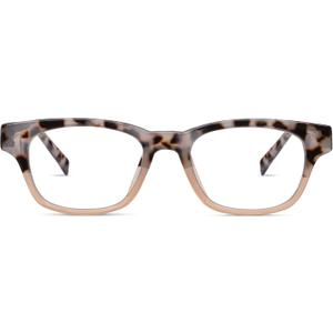 Peepers by PeeperSpecs Women's Layover Square Blue Light Blocking Reading Glasses (Gray Tortoise/Pink)
