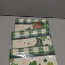 Artoid Mode Shamrock Lucky Buffalo Plaid Gnomes St. Patrick's Day Table Runner, Kitchen Dining Table Decor for Outdoor Home Party Decor 13 x 72 Inch 3 pack