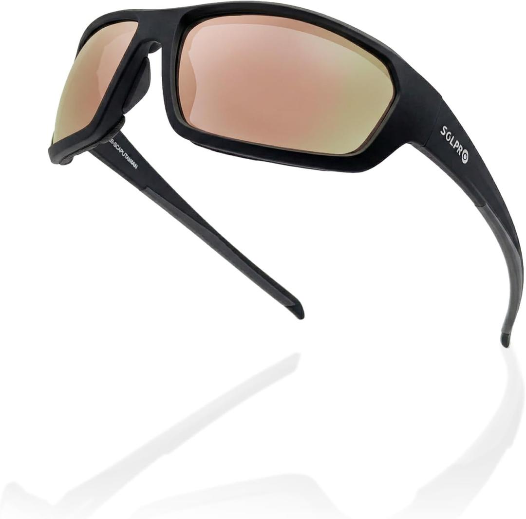 Polarized Motorcycle Riding Glasses UV Protection Foam Padded, Fishing, Golfing, Hiking, Fit Men Women