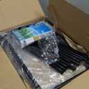 Outdoor Heated Cat House for Outside Cats Winter, 25'' Exceptional Thermal and Weatherproof, Outdoor Feral Cat Shelter with Waterproof Eaves & Magnetic Escape Door for Feral Barn Cat Kitty (Dark blue)